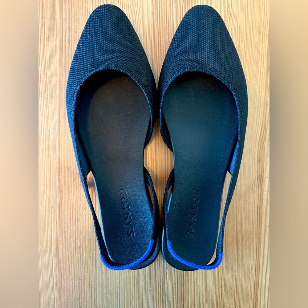 ROTHYS THE ALMOND SLINGBACK IN BLACK,  7
BRAND NEW - Picture 2 of 11